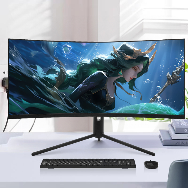 2024 Hot Selling Gaming Desktop Computer 34 Inch in All-in-one PC I7 I5 I3 AIO Business Gamer Monoblock 2K