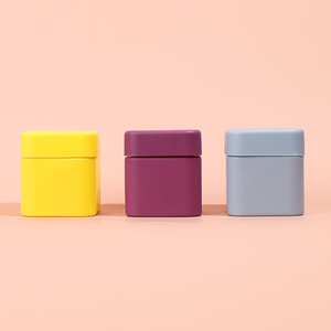 Trẻ Em Chịu Mài Mòn Thực Phẩm Vuông Màu Xanh Lá Cây Màu Xanh Lá Cây Container Mùi Bằng Chứng Chai Thủy Tinh Lọ Thủy Tinh Với Nắp Vuông Biểu Tượng Đầy Màu Sắc Cube - Product Image 5