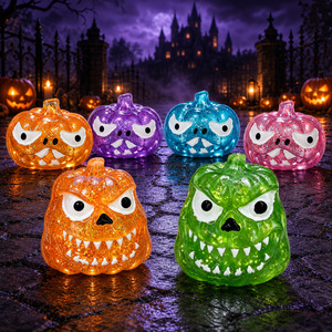 80 Designs Squishies Citrouille Fantôme, Jouet Anti-stress à Presser, Transparent, à Remontée Lente, Rempli de Maltose, en TPR, Jouet Squishy d'Halloween - Product Image 4