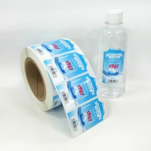 Custom 2 Sides Gedrukt Waterdichte Fles Label, Zelfklevende Roll Logo Label Sticker, Fles Label Printing