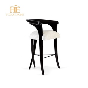Taburetes Blancos Comerciales, Sillas de Bar, Taburetes de Bar Modernos de Lujo con Estructura de Madera y Tapicería <span class=keywords><strong>Industrial</strong></span> para Isla de Cocina - Product Image 1