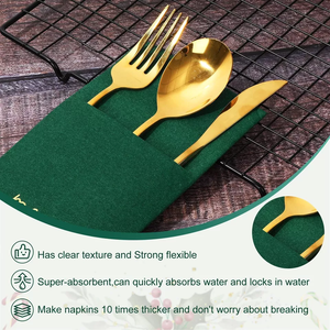 Serviettes en <span class=keywords><strong>papier</strong></span> jetables brunes |   Serviettes à main en lin doux et absorbant, 1 plis, pour la cuisine, la salle de bain, les dîners, les événements |   50 paquets - Product Image 6