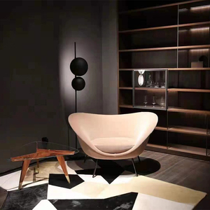 MOYI Mobilier de maison moderne de luxe au design scandinave Canapé en velours occasionnel Chaises de loisirs bleues à prix bon marché - Product Image 2