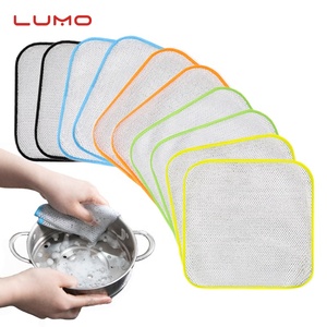 Chiffon <span class=keywords><strong>de</strong></span> <span class=keywords><strong>nettoyage</strong></span> en fil d'acier 30x30cm pour cuisine, puissant et réutilisable, en polyester, pour l'élimination des taches - <span class=keywords><strong>Fournisseur</strong></span> d'usine - Product Image 1