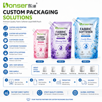 Sachet de détergent en gros avec logo personnalisé, pochette à bec verseur pour savon liquide, sac de recharge pour lessive, emballage de détergent avec bec verseur