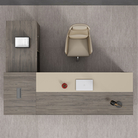 Ensemble de bureau moderne en bois avec chaise et table d'appoint, personnalisable, mobilier commercial assemblé, garantie de trois ans