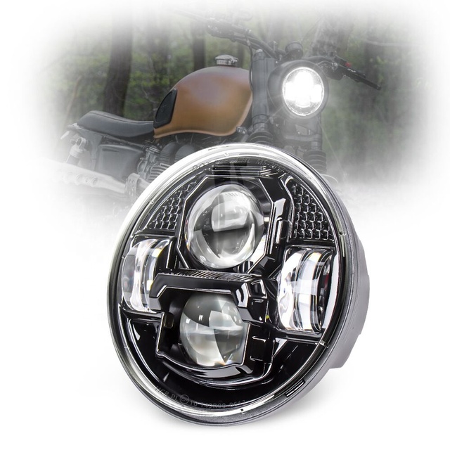 For Harley Led Headlight 5 3/4 Motorcycle Headlight for 2000-later FXCW FXS FXSB VRSCD