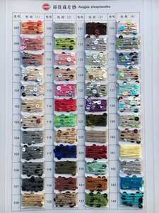 Groothandel 100% Katoen Handbreien Hakinggaren 3Mm + 6Mm Paillettengaren Met Geverfd Patroon - Product Image 5