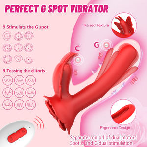 Drahtlose G-Punkt Flapping Vibrator Rose Farbe Sexspielzeug für Erwachsene für weibliche tragbare vibrierende Spielzeug - Product Image 2