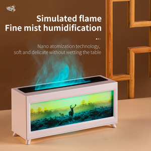 لهب مستطيل مرطب محاكاة حطب سطح المكتب العلاج العطري الموقد لهب الناشر للمنزل - Product Image 4