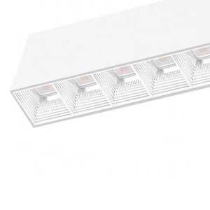 Rail LED, éclairage linéaire sur rail, réflecteur à persiennes, puce SMD 2835, anti-éblouissement, aluminium, 1 circuit et 3 circuits - Product Image 3