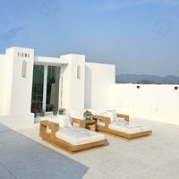 Mobilier d'extérieur moderne le plus récent Chaises longues en teck Villa Hôtel Patio Jardin Bois Teck Plage Lit Salon Chaise longue Chaise
