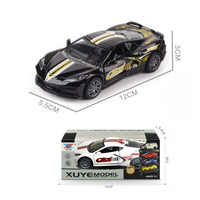 Coche de Juguete de Metal a Escala 1:32, Modelo de Coche de Carreras de Aleación, Simulación de Coche de Carreras, Puerta Abatible, Regalo Promocional para Niños