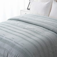Housse de couette tuftée recyclée durable vert pastel ensemble de housse de couette en microfibre de lin de coton doux de taille royale pour toutes les saisons
