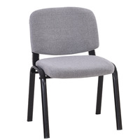Chaise de réunion empilable sans accoudoirs en métal à cadre fixe pour salle de réunion, formation en intérieur, chaises pour réunion