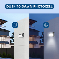 Projecteur LED de sécurité commercial extérieur IP65 étanche en aluminium carré pour garage, entrepôt, jardin