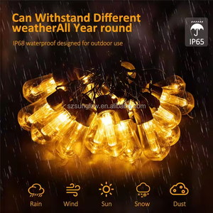S14 Bubble Bulb Solar String Lights Exterior Impermeable para decoración de Navidad Holiday Fairy Garland Patio Light - Product Image 4
