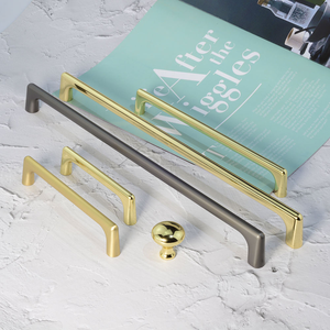 Handle and <strong>Knobs</strong> CX149 Bathroom <strong>Cabinet</strong> Shiny <strong>Gold</strong> Brass Drawer Pull Handle for Furniture Interior - Product Image 1