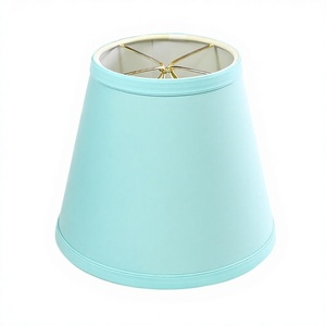 Abat-jour bleu Hardback Island Paradise Shallow Drum pour la décoration intérieure, chambre à coucher, hall d'hôtel, chambre d'hôtel - Product Image 1