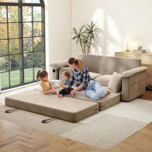 <span class=keywords><strong>โซฟา</strong></span>เบดแบบพับได้ 2 ที่นั่ง ปรับเป็นเตียงได้ มีพอร์ต USB ผ้าเชนิลล์ ขนาดควีนไซส์ เหมาะสำหรับพื้นที่ขนาดเล็กในห้องนอน - Product Image 4