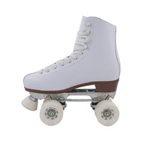 Haut de gamme Professionnel Rouleau & Quad Skate Chaussures En Cuir Vamp Châssis En Aluminium PU Roues ABEC-7 En Acier Au Carbone Roulements