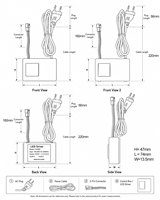 Driver LED intégré 12V 24W avec interrupteur tactile et prises régionales pour la fabrication de miroirs intelligents en Amérique latine et les projets OEM