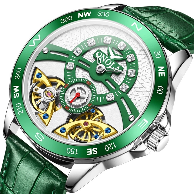 ONOLA 3867 New Design Luxury Men Mechanical Watch Quality Business Leather Original Automatic Watch Waterproof Watches Men Clock