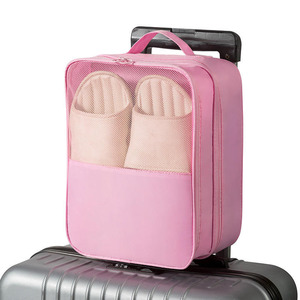 Sac de rangement de voyage portable personnalisé en polyester avec fermeture éclair, idéal pour chaussures scolaires et câbles - Commande en gros mixte prête à expédier - Product Image 2