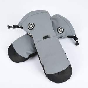 Guantes de cuero con aislamiento de Invierno <span class=keywords><strong>para</strong></span> mujer Guantes largos de esquí y Guantes de Snowboard a prueba de viento - Product Image 3