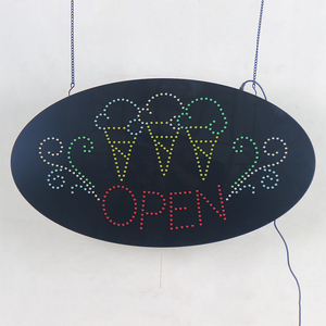 15*27 inch cao BRIGHT <span class=keywords><strong>LED</strong></span> mở Icecream dấu hiệu, <span class=keywords><strong>LED</strong></span> di chuyển đầy màu sắc quảng cáo điện tử dấu hiệu nhấp nháy trong nhà biển quảng cáo - Product Image 3