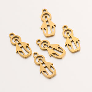 Etiqueta de Joyería Personalizada, Amuleto de la Virgen María Chapado en Oro, Amuleto de la Salve María de Acero Inoxidable, Colgante Religioso para Collar o Pulsera DIY - Product Image 2