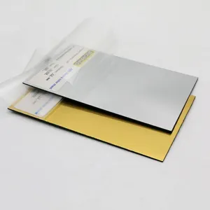 Escova ouro ABS cor dupla folha 1200x600x1.3mm e escova prata ABS