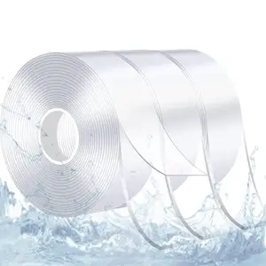 Rongfan Strong Viscosity Washable Double Sided Gel Adhesive Foam Tape Transparent Traceless Silicone Nano magical Tape