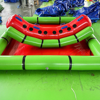 Bateau à bascule gonflable en forme de pastèque lit d'eau flottant extérieur jouet de flotteur de plage et de piscine étanche
