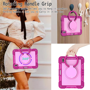 China Heavy Duty Rugged Grip Handle Case para <span class=keywords><strong>iPad</strong></span> 10th Generation Rotate Cover Case <span class=keywords><strong>10</strong></span>,9 Inch Pink - Product Image 5