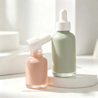 Flacon compte-gouttes en verre de qualité supérieure, prix usine, 30 ml, 50 ml, pour sérum, huile essentielle, cosmétiques, soins de la peau, emballage vide