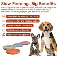 ZMaker Bol de nourriture pour chien en silicone de qualité alimentaire Passe au lave-vaisselle pour chien à alimentation lente Arc-en-ciel Bol pour chien à alimentation lente avec ventouses