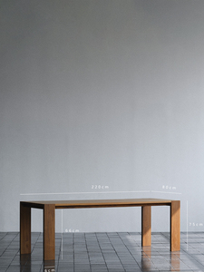 Mesa de Comedor y Escritorio de Madera Maciza Estilo Wabi-Sabi - Muebles de Comedor de Madera Natural Sencillos - Product Image 3