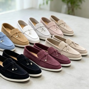 2026 Top Suede Light Weight Summer <b>Soft</b> <b>Soled</b> Ballet Flats Casual Single Layer Slippers Bean Stitched Tassel <b>Shoes</b> - Product Image 1