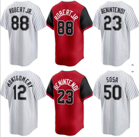 Qualité supérieure, cousu sur mesure, personnalisable # 5 MURARAMI # 7ANDERSON # 88 ROBERT JR Chicago # 23 BENINTENDI # Maillot de baseball SOSA 50
