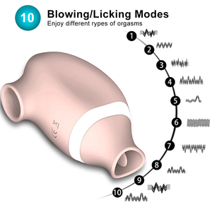 Vibromasseur de léchage clitoridien pour femmes, stimulateur de mamelon clitoridien 2 <span class=keywords><strong>en</strong></span> 1 avec 7 modes de léchage de <span class=keywords><strong>la</strong></span> langue 7, jouet sexuel adulte féminin - Product Image 6