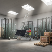 Échelle de levage portable électrique à énergie solaire, capacité de charge de 300 kg, en alliage d'aluminium, pour l'installation de modules photovoltaïques sur toiture, pour porte et fenêtre