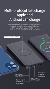 <span class=keywords><strong>JOWAY</strong></span> Powerbank 10000mAh 15W Max Schnellladung Mobiltelefon-Ladegerät Kabellose Powerbank - Product Image 4