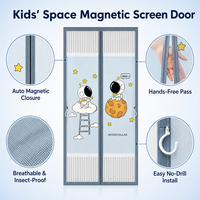 Moustiquaire magnétique moderne robuste résistante aux animaux domestiques, en maille losangée, auto-scellante, lavable, anti-insectes