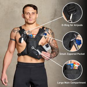 Chaleco Táctico Deportivo Elite, Bolsa de Pecho, Chaleco para Correr con Bolsillo para Pantalla Táctil, Porta Objetos Oculto - Product Image 4