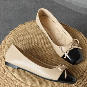 <span class=keywords><strong>Ballerine</strong></span> <span class=keywords><strong>comode</strong></span> da donna scarpe basse da balletto a punta quadrata con chiusura a fiocco per tutte le stagioni-estate e inverno - Product Image 3