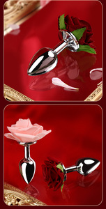 سدادة شرجية على شكل زهرة للرجال والنساء، ألعاب جنسية، مستلزمات التقييد - Product Image 4