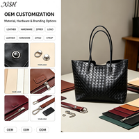XISHANG Vente en gros Personnalisation Sac tissé de luxe en cuir véritable Sac à bandoulière pour femme Sac assorti Fournisseur d'usine OEM ODM