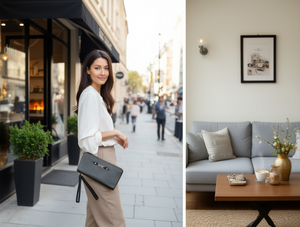 Portafoglio da Donna Grande in Microfibra Sintetica con Cinturino da Polso e Chiusura a Zip per Uso Quotidiano - Product Image 2