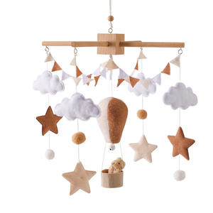 Pendentif sensoriel Ins berceau de bébé jouets de dentition berceau mobile jouet décor de pépinière lit bébé enfants en peluche <span class=keywords><strong>bois</strong></span> jouets suspendus pour bébé tapis de gymnastique - Product Image 3